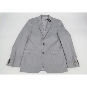 Express Blazer Mens 36R Gray Chambray Photographer Fitted Suit Jacket NEW